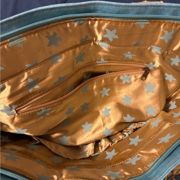 Stylish Blue and Tan Women's Bag - Picture 7 of 11